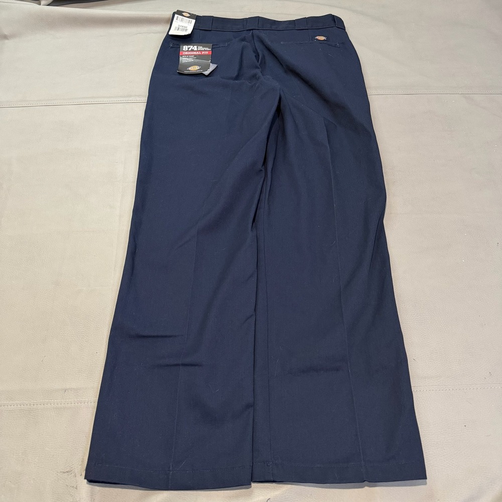 Dickies 874 Original Fit Workwear Pant Navy Men Wrinkle Resistant Y2K 34x32-5249